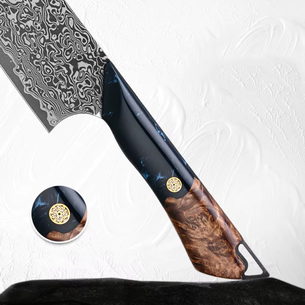 Šéfkuchařský damaškový nůž  Black Burl 08